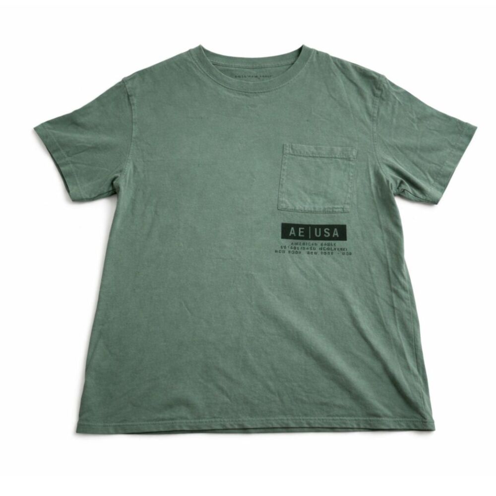 American Eagle AE USA Graphic Tee Mens S Vintage Inspired Grunge y2k Gorpcore